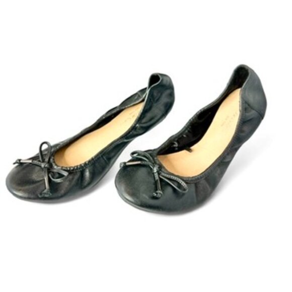 SOLD Kenneth Cole New York Black Leather Flexible BALLET FLATS, 9.5 - unworn - Picture 2 of 7